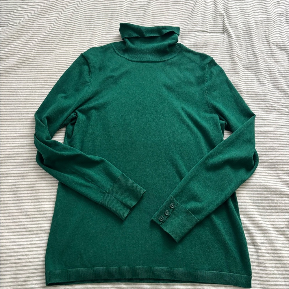 Talbots Forest Green Knit Top